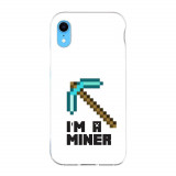 Husa compatibila cu Apple iPhone XR Silicon Gel Tpu Model Minecraft Miner