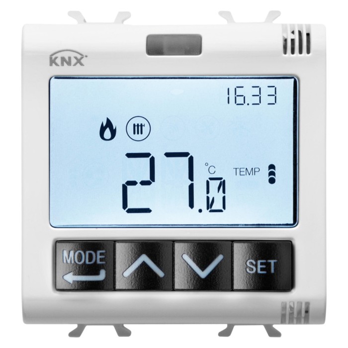 Cronotermostat + control umiditate 2M Gewiss Chorus KNX alb MAT GW15795H