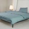 Lenjerie de pat damasc microsatinat 150x200cm (Albastru)