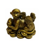 Statueta feng shui cu 3 raioase pe maimuta , 5,5 cm