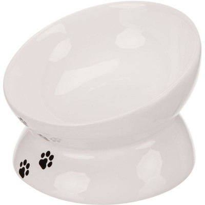 Trixie Raised castron ceramic pentru pisici, alb foto