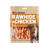 Recompense Caini, Baton Multicolor Piele &amp; Pui, Flamingo, 350 g