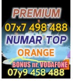 Numar Orange PREMIUM VIP 07x7.498.488 - Platina/Aur Ușor, Cartela SIM Re&icirc;ncărcabilă, Număr de Aur/VIP Ușor de Memorat