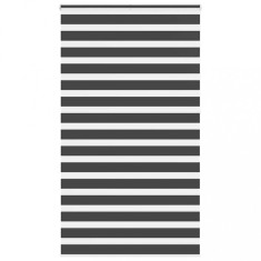 vidaXL Jaluzea tip zebra neagră lățime țesătură 120,9 cm poliester