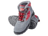 Ghete LAHTI PRO L3011942 mărimea 42, gri-roșu, piele chamois, rezistente la intemperii