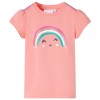 Tricou pentru copii, corai deschis, 140, vidaXL