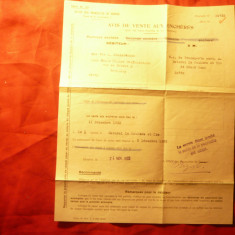 Aviz 1933 Elvetia al Vaduvei Gen.Crainiceanu - Licitatie bunuri mobile, creante