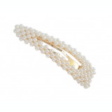 Agrafa de par cu perle albe pentru copii sau adulti 9 cm, Oem