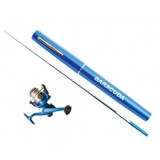 Kit Pescuit Copca Baracuda, Lanseta Tip Stilou 93cm + Mulineta, Fibra Sticla/Aliaj Aluminiu