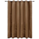 Draperie opaca cu inele metalice, bej, 290 x 245 cm, catifea