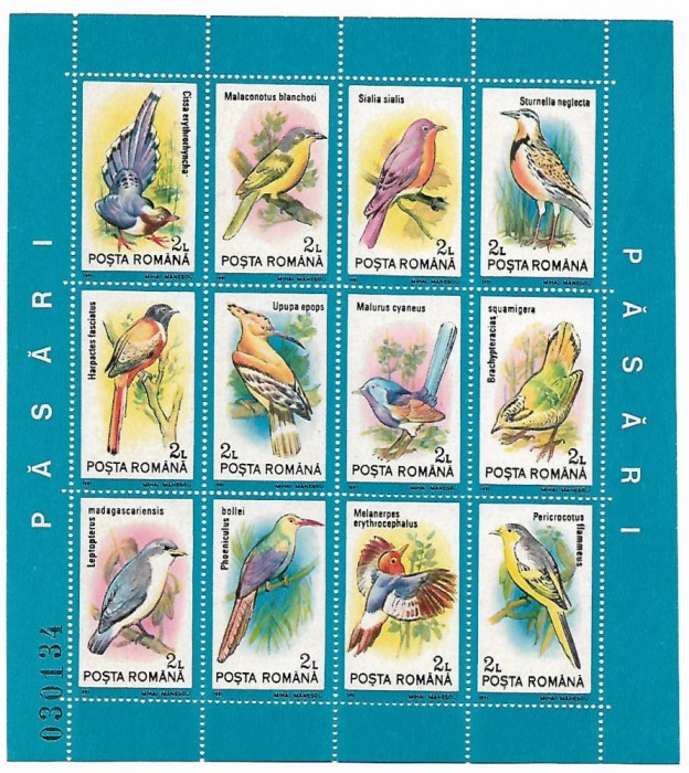 Romania (34) - Pasari, 1991, 2 blocuri neobliterate + 2 FDC, lot