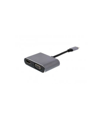 Adaptor USB Type C 3.1 - HDMI 4K 30Hz si VGA 1080p 60Hz Well foto