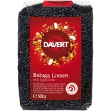 Linte Neagra Beluga Eco Bio Davert 500g - Superaliment Natural, Bogat in Proteine, Fibre