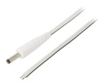 Cablu Alb 2x0,5mm2 cu Mufă DC 4,0/1,7 1,5m, WEST POL