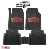 Covorașe Universale Tip Tăviță TEAMCAR&reg; Audi A4 B6 Variant (2000&ndash;2004), Set 5 Bucăți, Red, Cauciuc