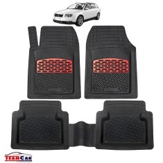 Covorașe Universale Tip Tăviță TEAMCAR&reg; Audi A4 B6 Variant (2000&ndash;2004), Set 5 Bucăți, Red