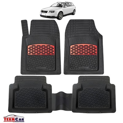 Covorașe Universale Tip Tăviță TEAMCAR&amp;reg; Audi A4 B6 Variant (2000&amp;ndash;2004), Set 5 Bucăți, Red foto