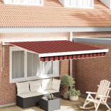 vidaXL Marchiză retractabilă manuală portocalie și maro 350x250 cm