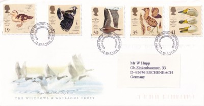 FILATELIE TEMATICA - PLIC MAREA BRITANIE FDC TEMATICA PASARI foto