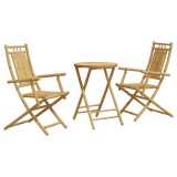 Cumpara ieftin Set mobilier bistro, 3 piese, bambus