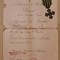 Brevet si Medalie Crucea Comemorativa 1916 - 1918.