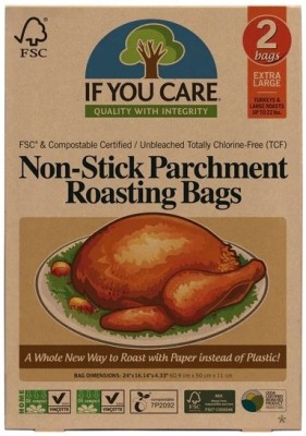 Pungi pentru copt nealbite, fara clor, compostabile, Extra Large, 2 buc., If You Care foto