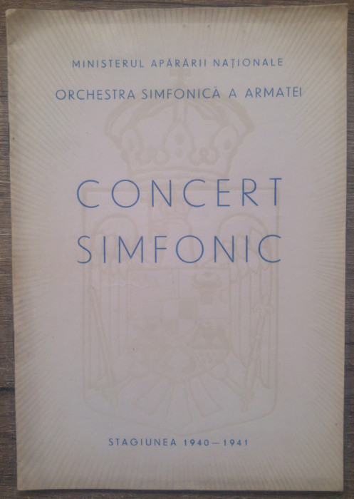 Concert Simfonic, Orchestra Simfonica a Armatei// program stagiunea 1940-41