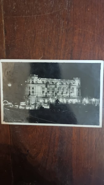 Carte Postala - Bucuresti. Cercul Militar. Vedere nocturna