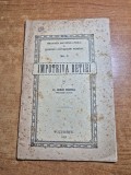 Biblioteca bisericii ortodoxe romane - impotriva betiei - patriarhul miron cristea - din anul 1923