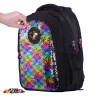 Ghiozdan Mare Pixie Crew cu Paiete, Negru, Impermeabil, Fete, Clasa a V-a, 49x36x21 cm + Pixeli Inclusi