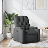 Fotoliu rabatabil, gri &icirc;nchis, material textil