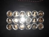 Set 18 Monede Jubiliare Proof 50 Bani (2010-2021) - Set Complet Aurel Vlaicu, Campionatul European Fotbal 2020