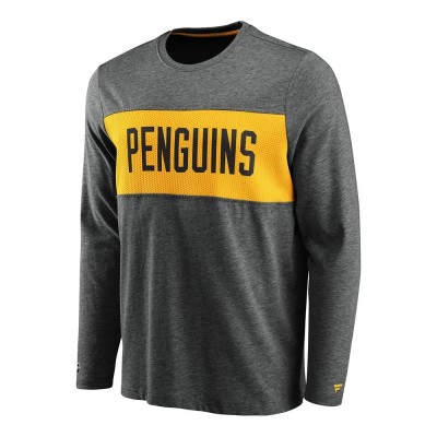 Pittsburgh Penguins tricou de bărbați cu m&amp;acirc;necă lungă back to basics - XL foto