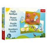 Puzzle Educativ cu Numere și Animale, 24 Piese, Multicolor, CMCLASS