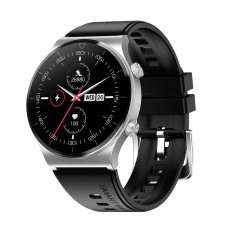 Ceas Smartwatch XK Fitness M99 cu Display 1.28 inch IPS, Puls, Tensiune, Silicon, Negru / Argintiu foto