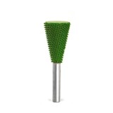 Biax sculptura lemn SABURR - Cap conic inversat SAFE 19 mm tija 6mm, Granulatie Saburr ASPRA - VERDE