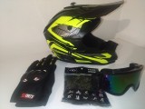 Cumpara ieftin Casca moto off road/atv/cross /enduro/+Ochelari+Manusi +cagula ,produse noi, marimi S-M-L-XL
