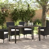 VidaXL Masă de Grădină Negru 140 x 80 x 73 cm Lemn masiv de tec