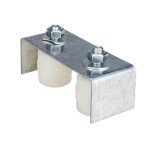 Ghidaj Reglabil Porti Culisante Tip U / 2 Role, 42x40mm - 4Buc