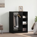 vidaXL Dulap cu raft cu depozitare Stejar Negru 77 x 48 x 102 cm 879644