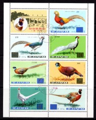 Coreea de Nord 1976, Fauna, Pasari, bloc stampilat foto