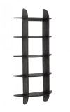 Cumpara ieftin Raft 5 polite lemn negru Westwood 70x22x160 cm