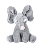 Elefant interactiv din pluș ( Cucu-Bau) gri 30 cm