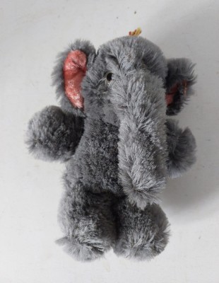 Elefant vintage, Shanghai Dolls Factory SDF plush tip mohair pure wool China, 15cm foto