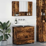 vidaXL Set de mobilier pentru baie cu sertar 2 pcs Stejar afumat