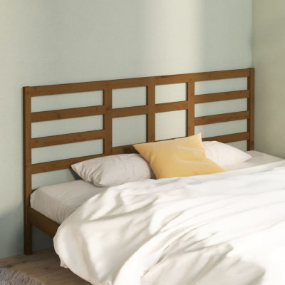 Tăblie de pat, maro miere, 206x4x104 cm, lemn masiv de pin foto