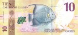 Cura&ccedil;ao &amp; St. Maarten (p#1) 10 Gulden 31.03.2025 UNC &#039;Angelfish&#039; Primele bancnote emise