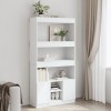 Gossi dulap inalt, alb, 92x33x180 cm, lemn prelucrat
