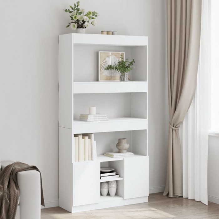 Gossi dulap inalt, alb, 92x33x180 cm, lemn prelucrat