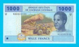 Bancnotă Camerun (pick 207U) 1000 Francs 2002 UNC serie: U 9222311..